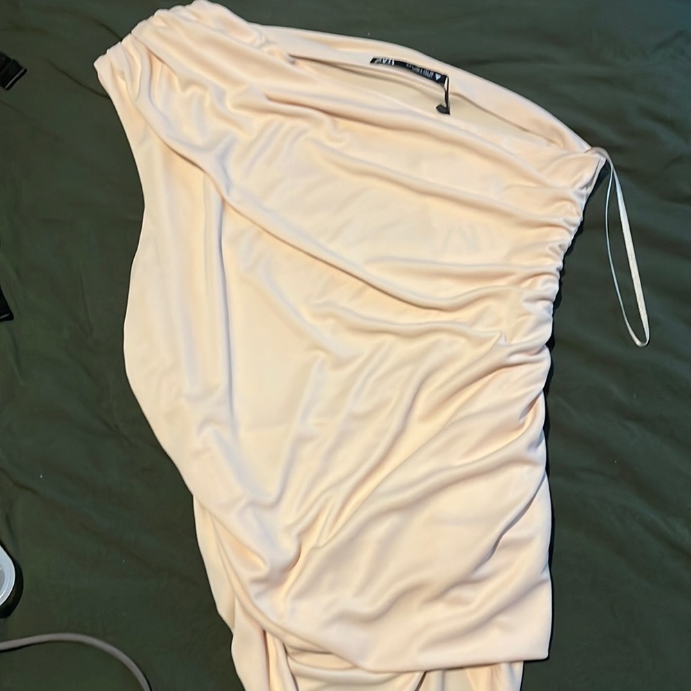 Zara ruched asymmetrical top